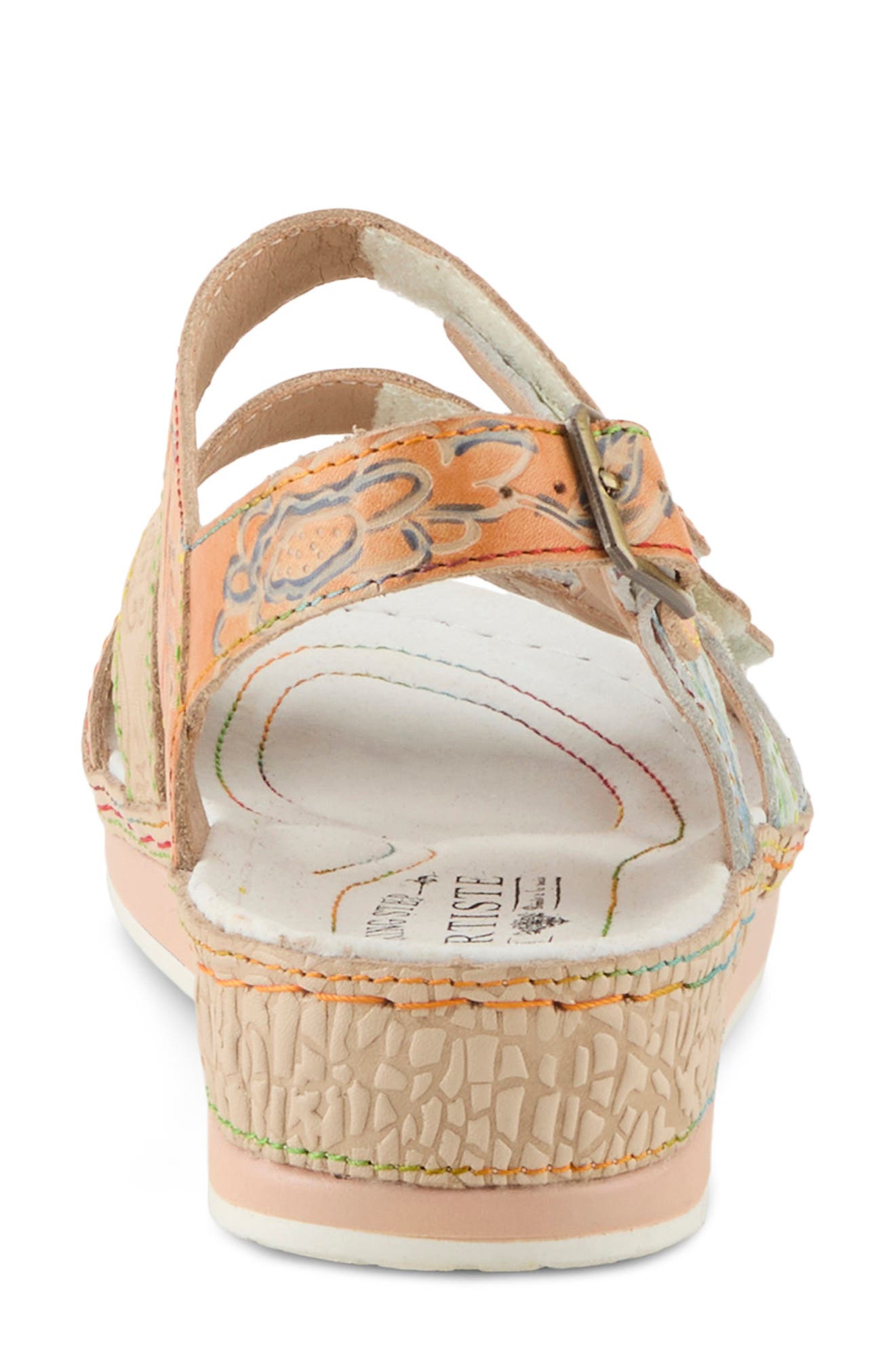 L'Artiste by Spring Step Sumacah Quarter Strap Sandal, Alternate, color, Beige Multi