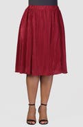 24seven Comfort Apparel Shimmery Pleated Skirt
