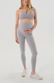 AXK Women's Athletic Maternity Legging with Supportive Belly Band