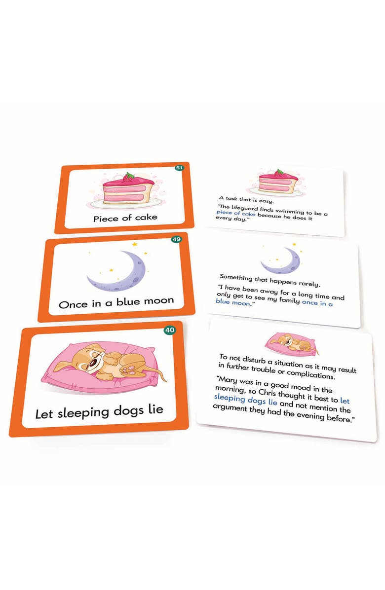 Junior Learning 100 Common Idioms Educational Activity Cards, Alternate, color, Multicolored