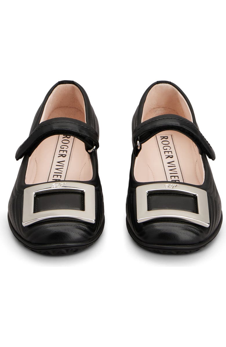 Roger Vivier Viv Low Quilted Mary Jane Ballet Flat, Alternate, color, Nero