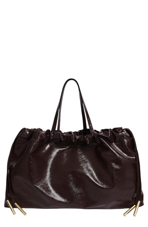 Riverside Oversized Faux Leather Tote