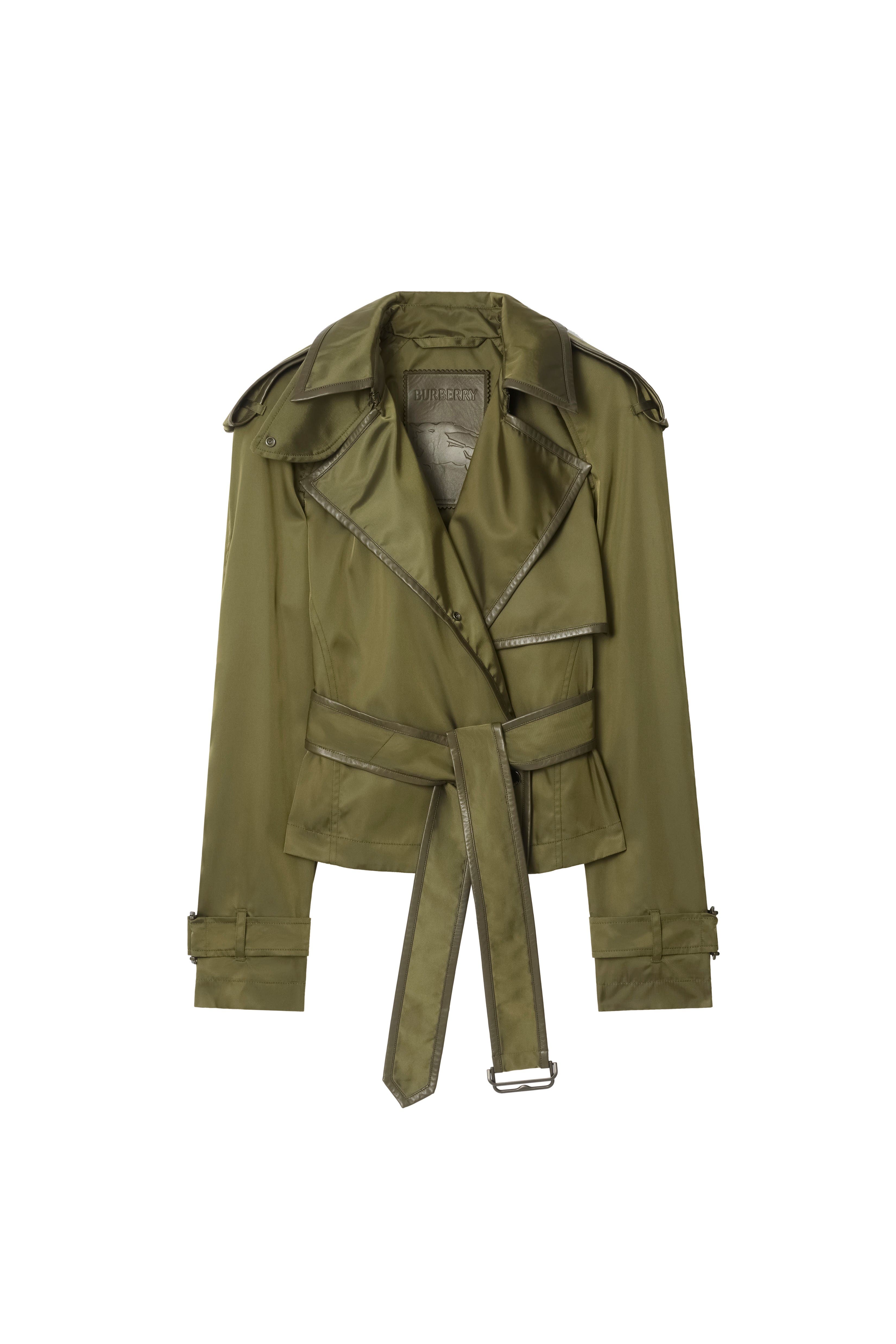Short Nylon Blend Trench Coat - image 2