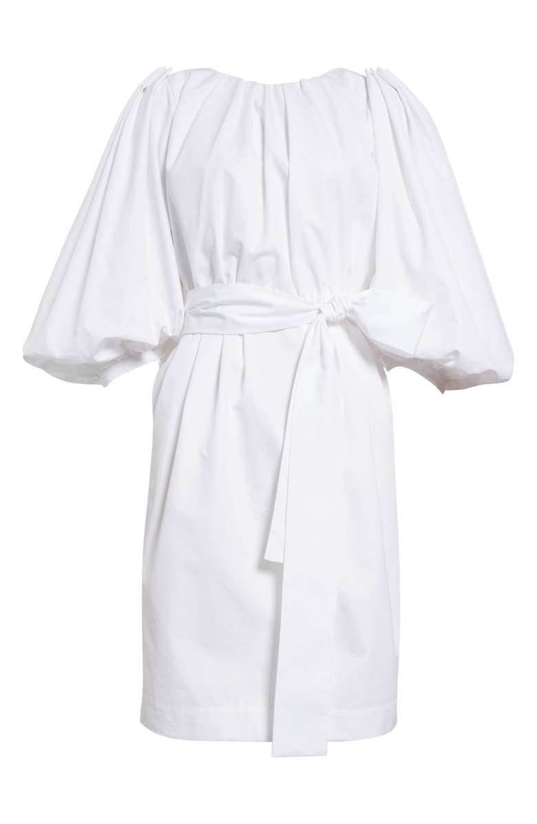 Dolce&Gabbana Puff Sleeve Cotton Poplin Shift Dress, Alternate, color, 