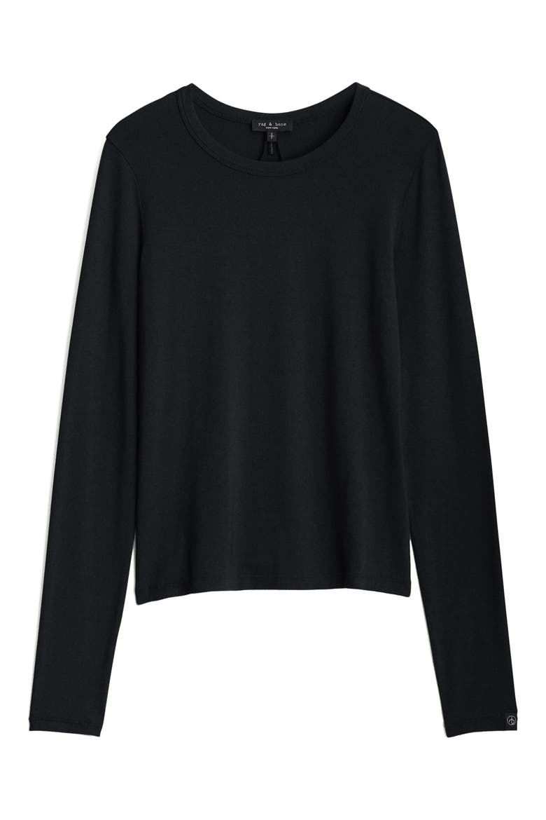 ICONS Luca Slim Fit Long Sleeve Top, Alternate, color, BLACK