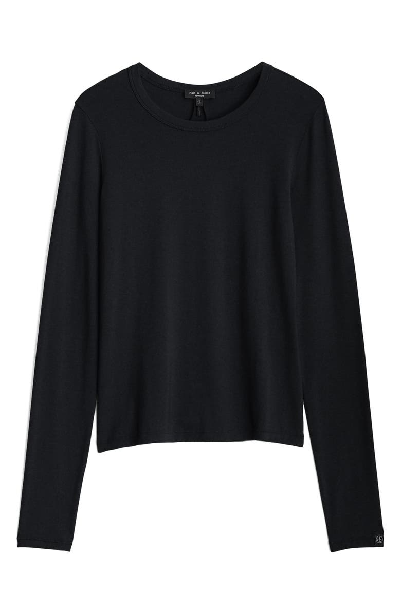 rag & bone Luca Long Sleeve Jersey T-Shirt, Alternate, color, Black