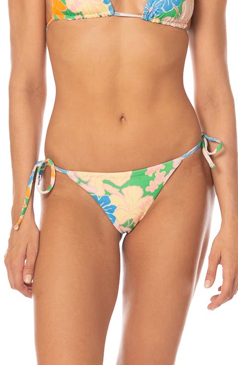 Tropic Lei Sunning Reversible Side Tie Bikini Bottoms