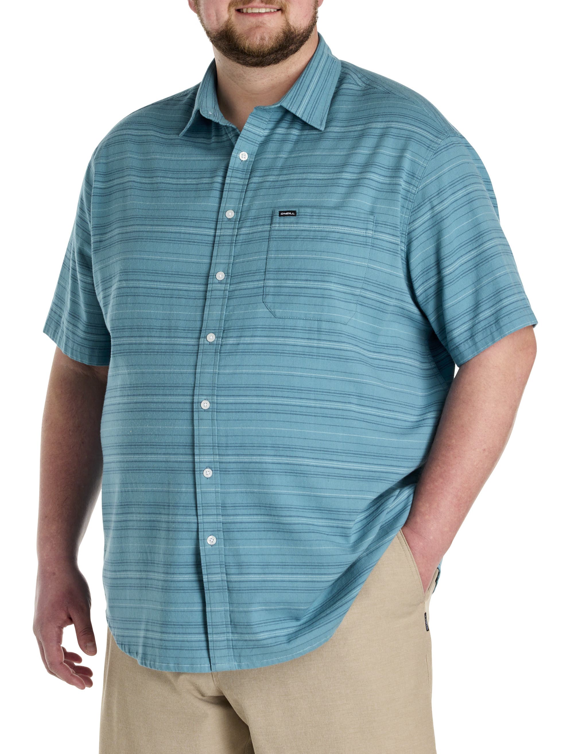 Big & Tall Seafaring Stripe Sport Shirt