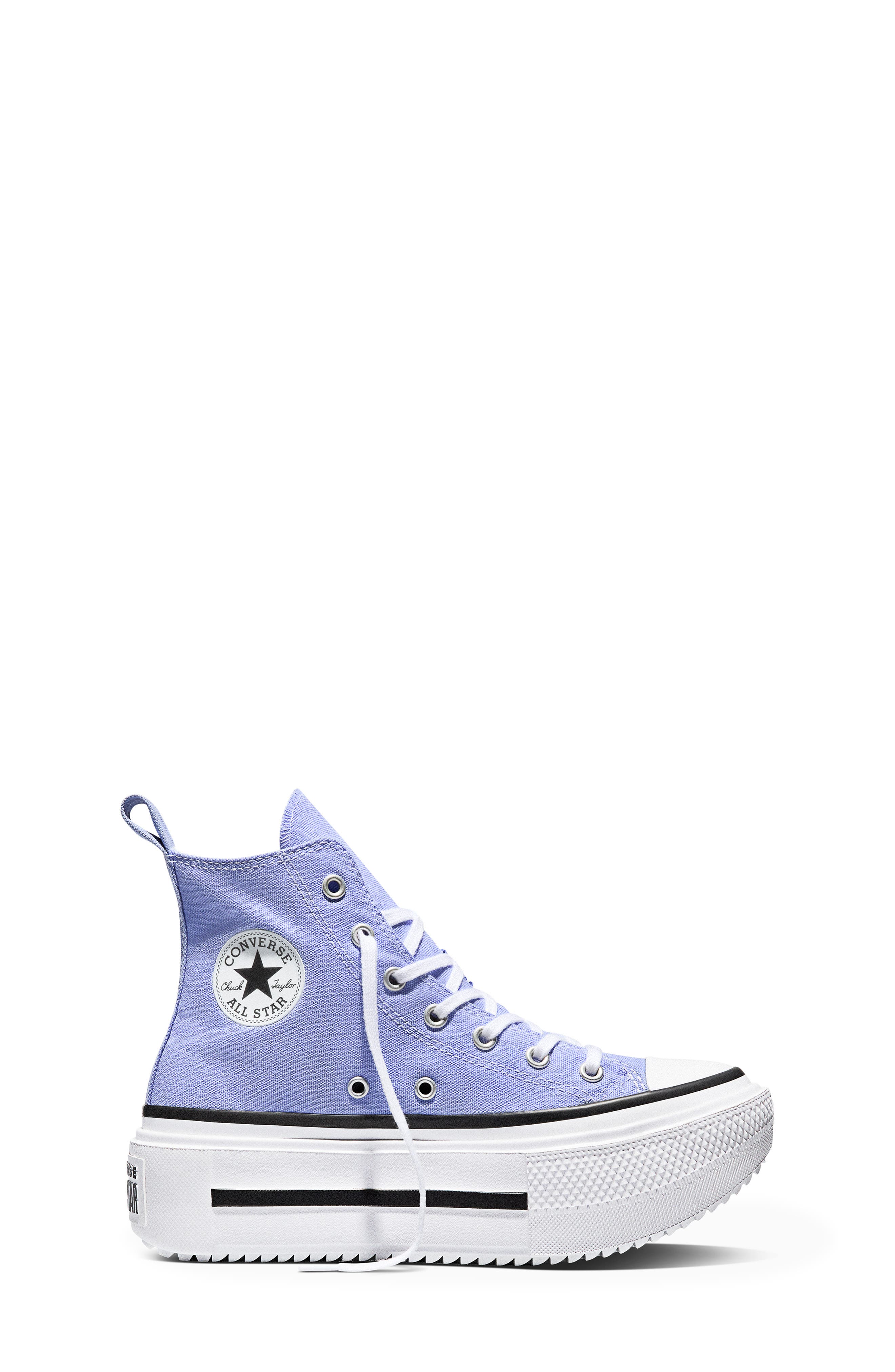 Converse Kids' All Star Lift High Top Platform Sneaker, Alternate, color, Very Peri/ White/ Egret