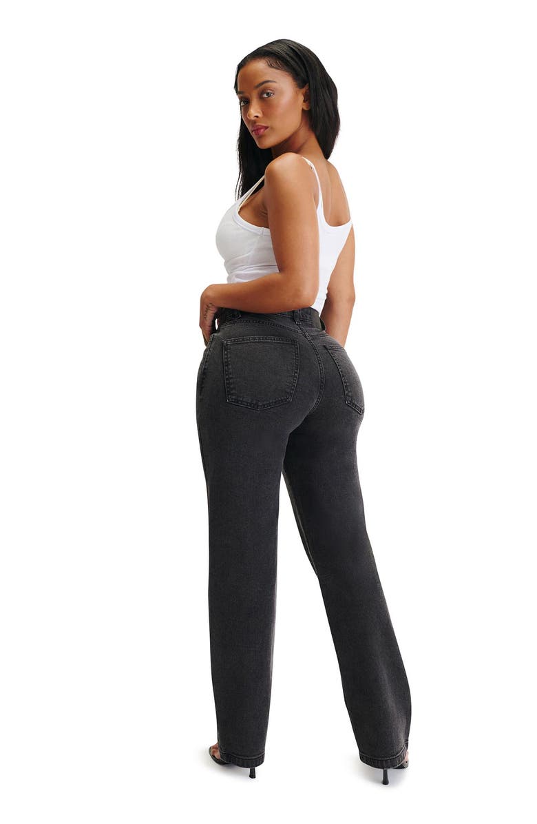 Cotton On Women's Curvy Stretch Straight Jean, Alternate, color, Slate Black