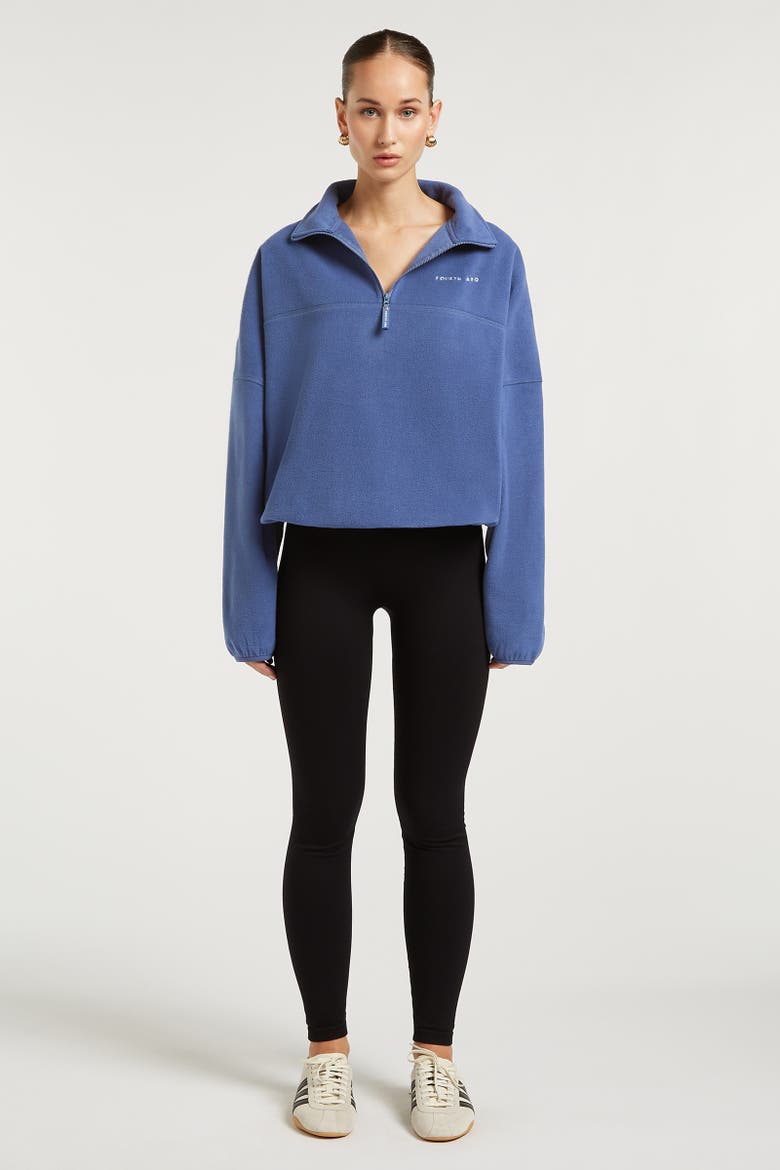 Devan Long Sleeve Half-Zip Fleece, Alternate, color, Denim Blue