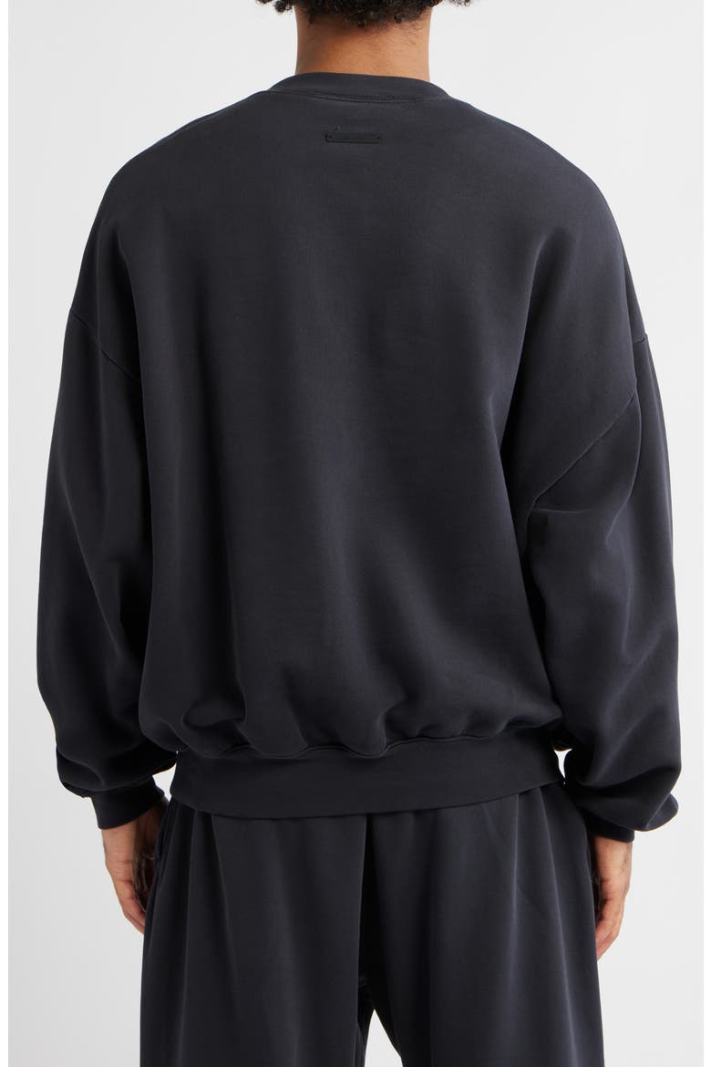 Training '90s Fleece Crewneck Sweatshirt, Alternate, color, FADED BLACK