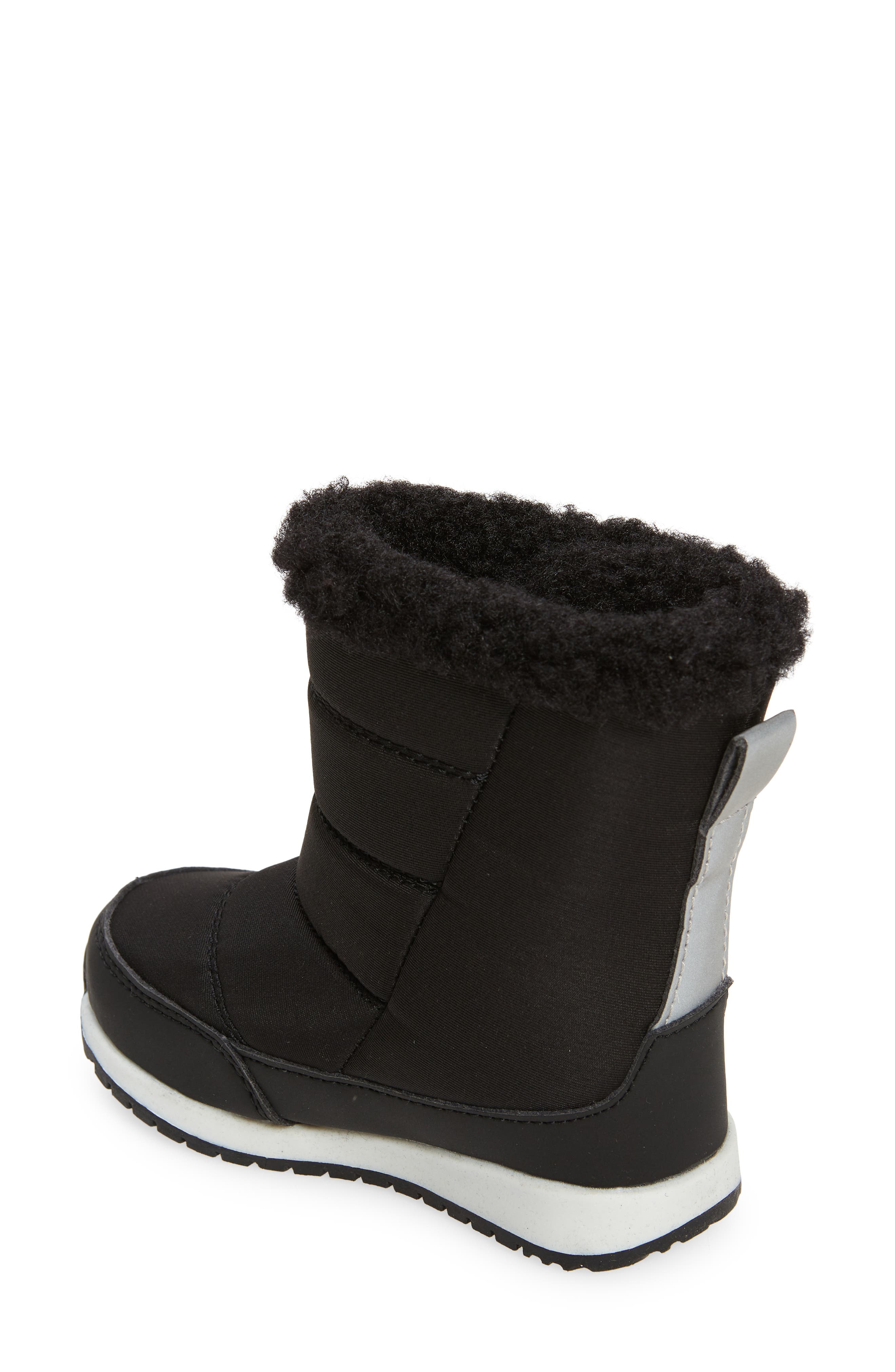 Brisk Faux Shearling Lined Snow Boot, Alternate, color, BLACK