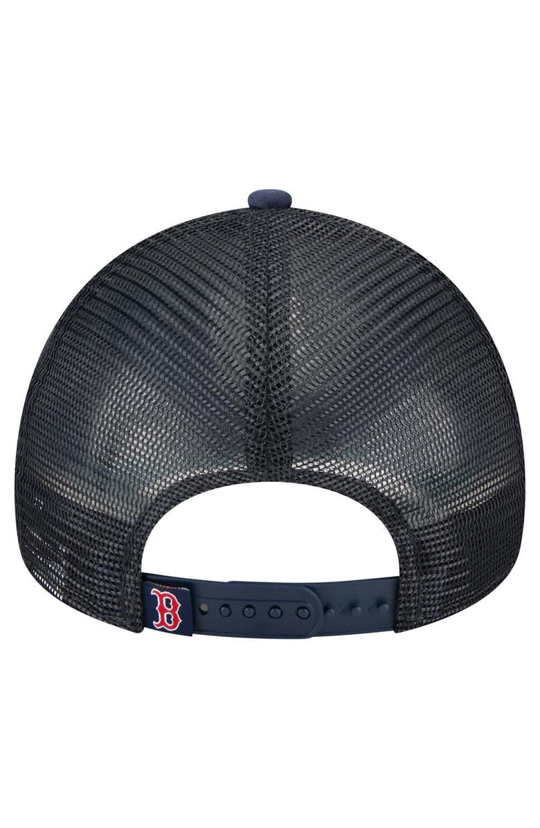 New Era Men's New Era  Navy Boston Red Sox Distressed 9FORTY A-Frame Adjustable Trucker Hat, Alternate, color, Navy