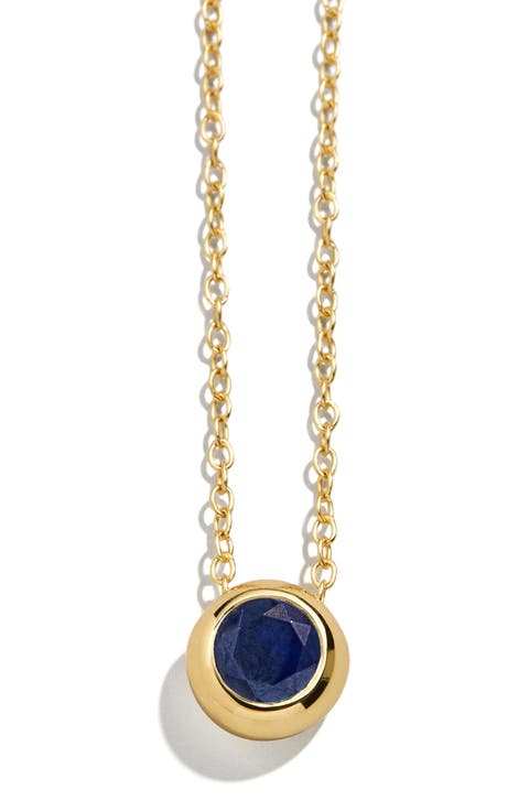 18k Gold Plated Birthstone Pendant Necklace