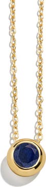 BaubleBar 18k Gold Plated Birthstone Pendant Necklace