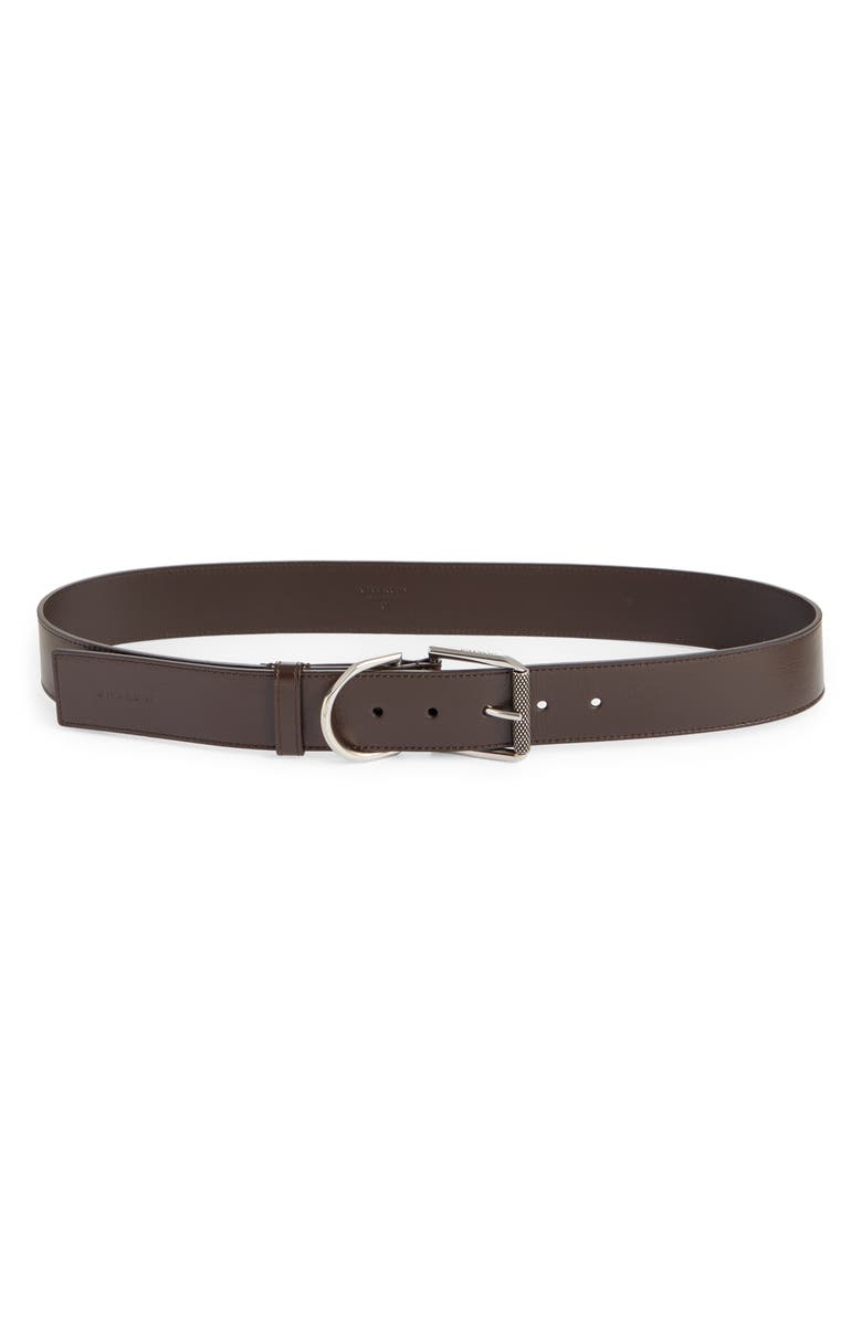 Givenchy Voyou Leather Belt, Main, color, 