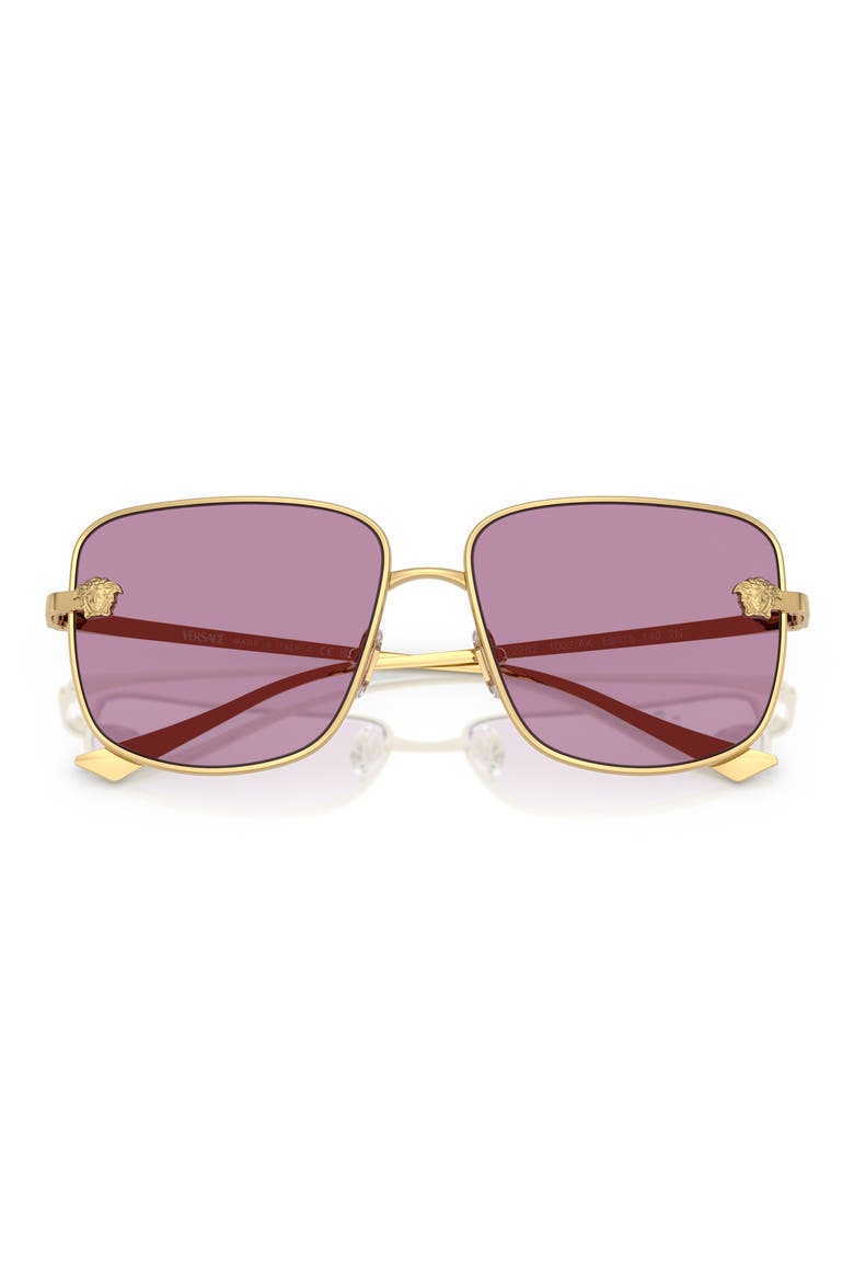 59mm Square Sunglasses, Alternate, color, GOLD/ PINK
