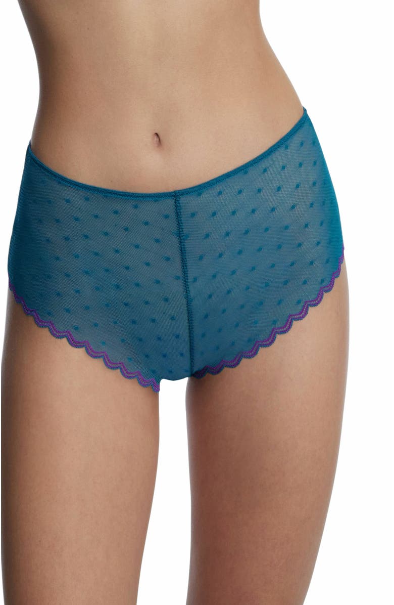 Skarlett Blue Siren Dotted Lace Hipster, Main, color, Celestial/Vivid Purple