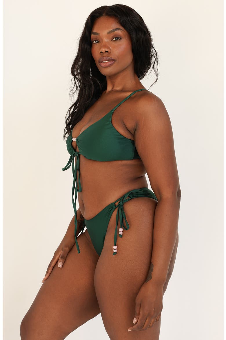 Elegance Bandeau Bikini Top, Alternate, color, Hunter
