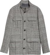 Herno Glen Plaid Wool Blend Field Jacket