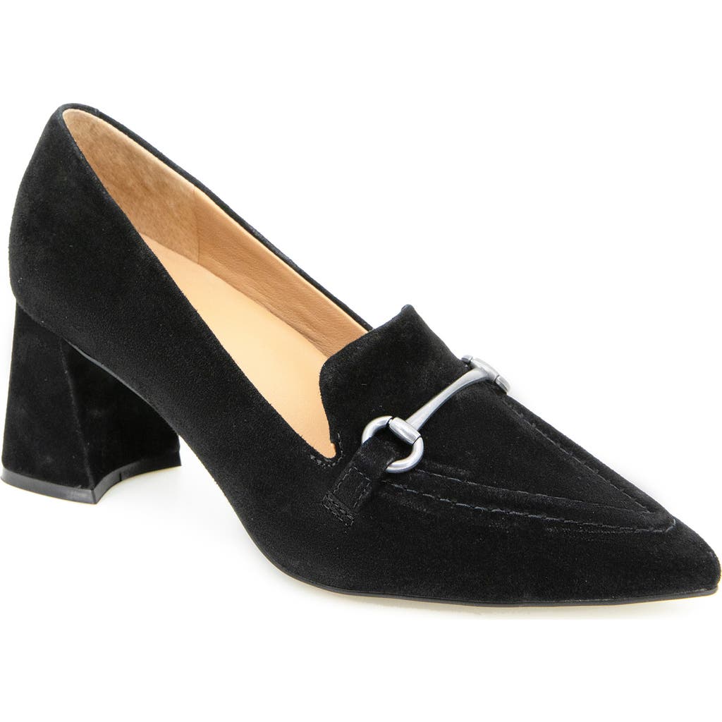 Gentle Souls Dionne Pointed Toe Bit Loafer Pump In Black