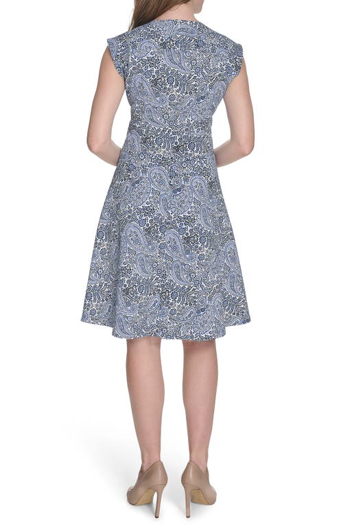 Tommy Hilfiger Hopsack Cap Sleeve Fit & Flare Dress