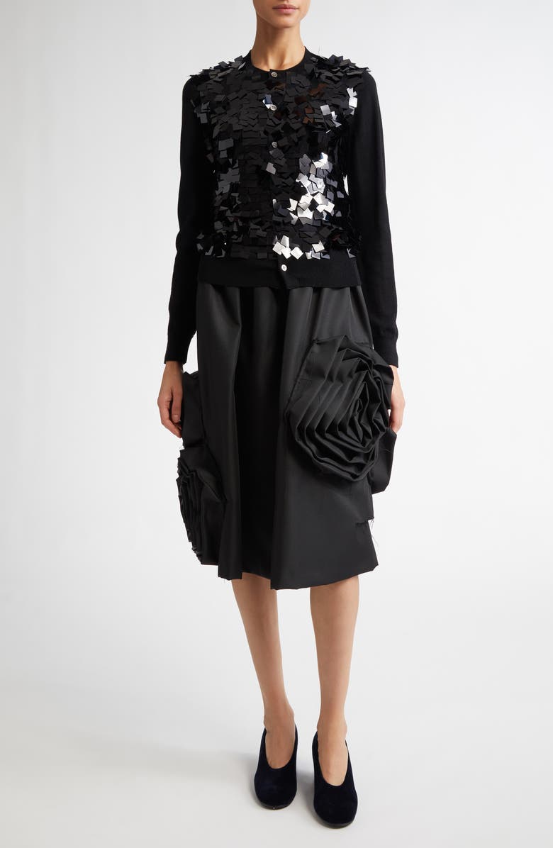 Comme des Garçons Comme des Garçons Paillette Wool Cardigan, Alternate, color,