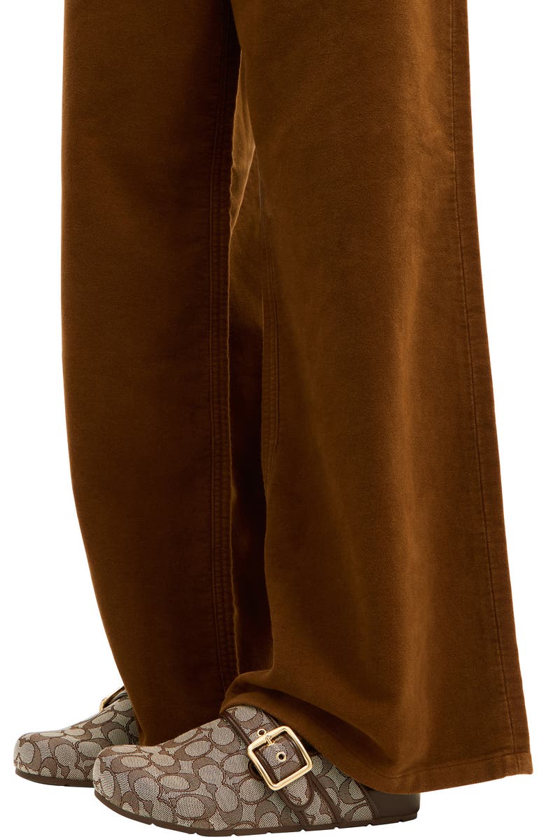 COACH Archival Signature Jacquard Buckle Clog, Alternate, color, Oak/ Maple