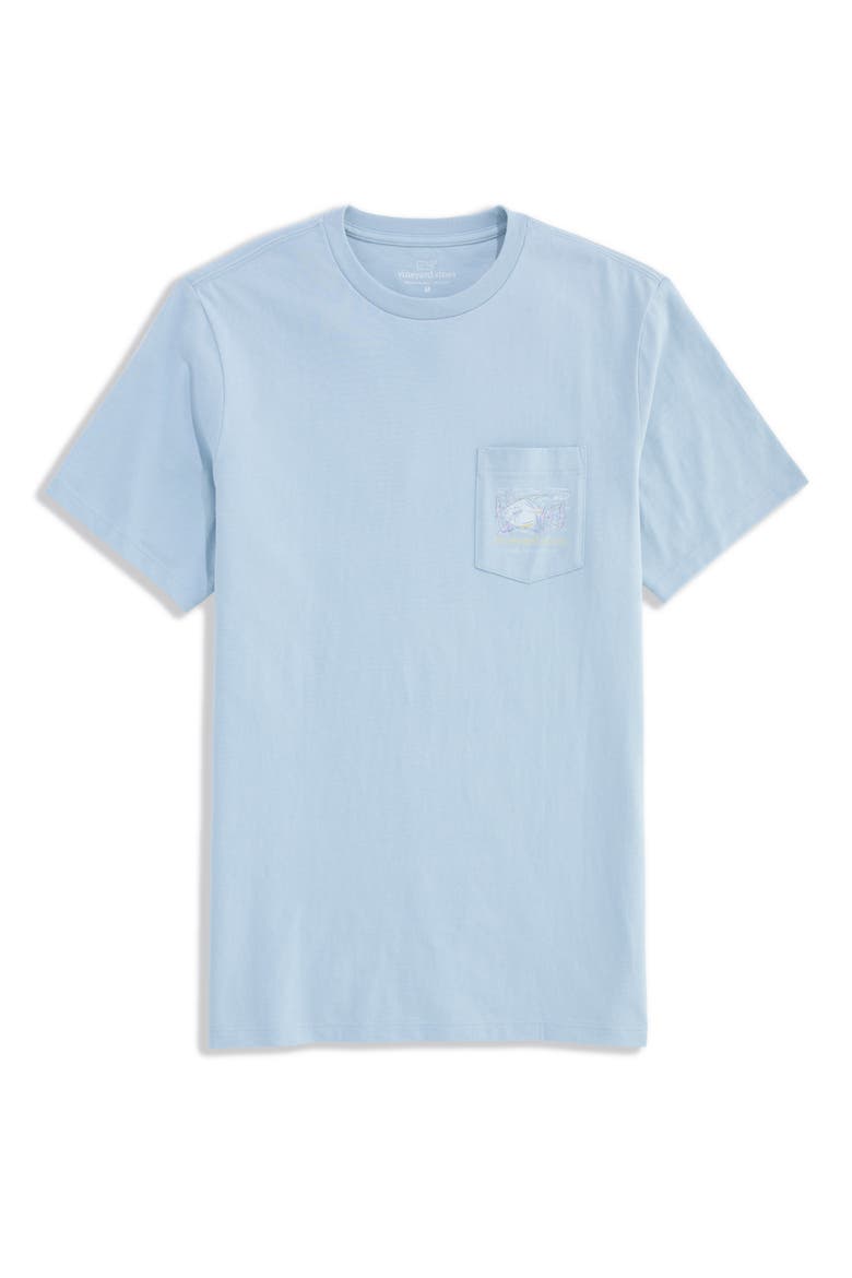 Coral Permit Graphic T-Shirt, Main, color, DEL MAR BLUE