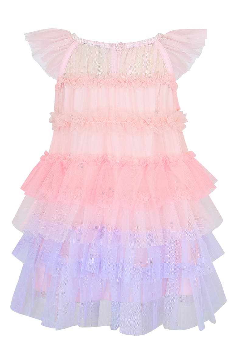 Zunie Kids' Tiered Tulle Party Dress, Alternate, color, Pink Multi