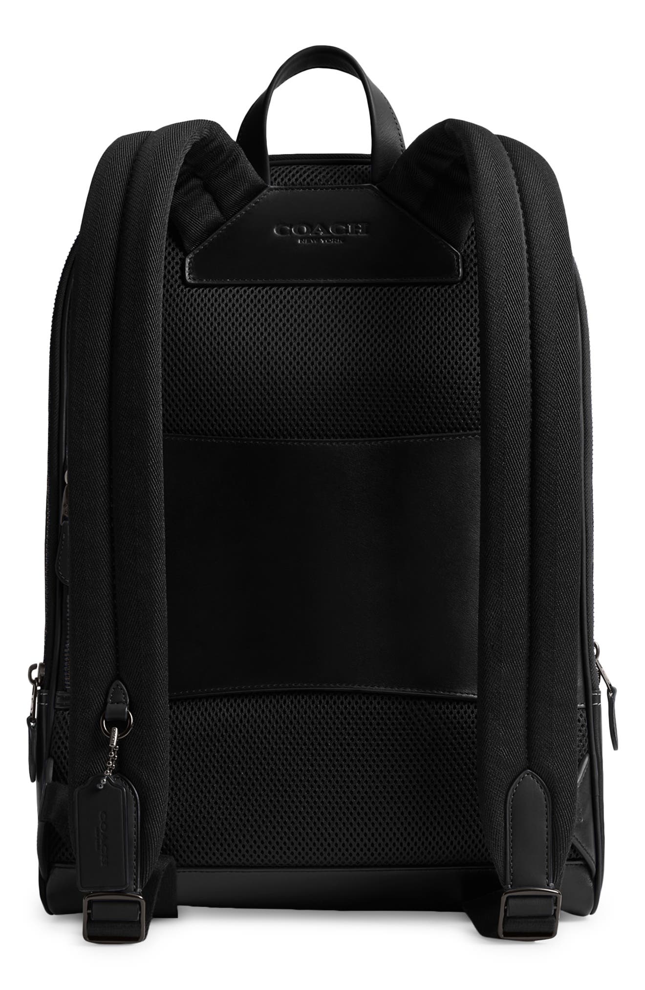 Gotham Coated Canvas & Leather Backpack, Alternate, color, CHARCOAL