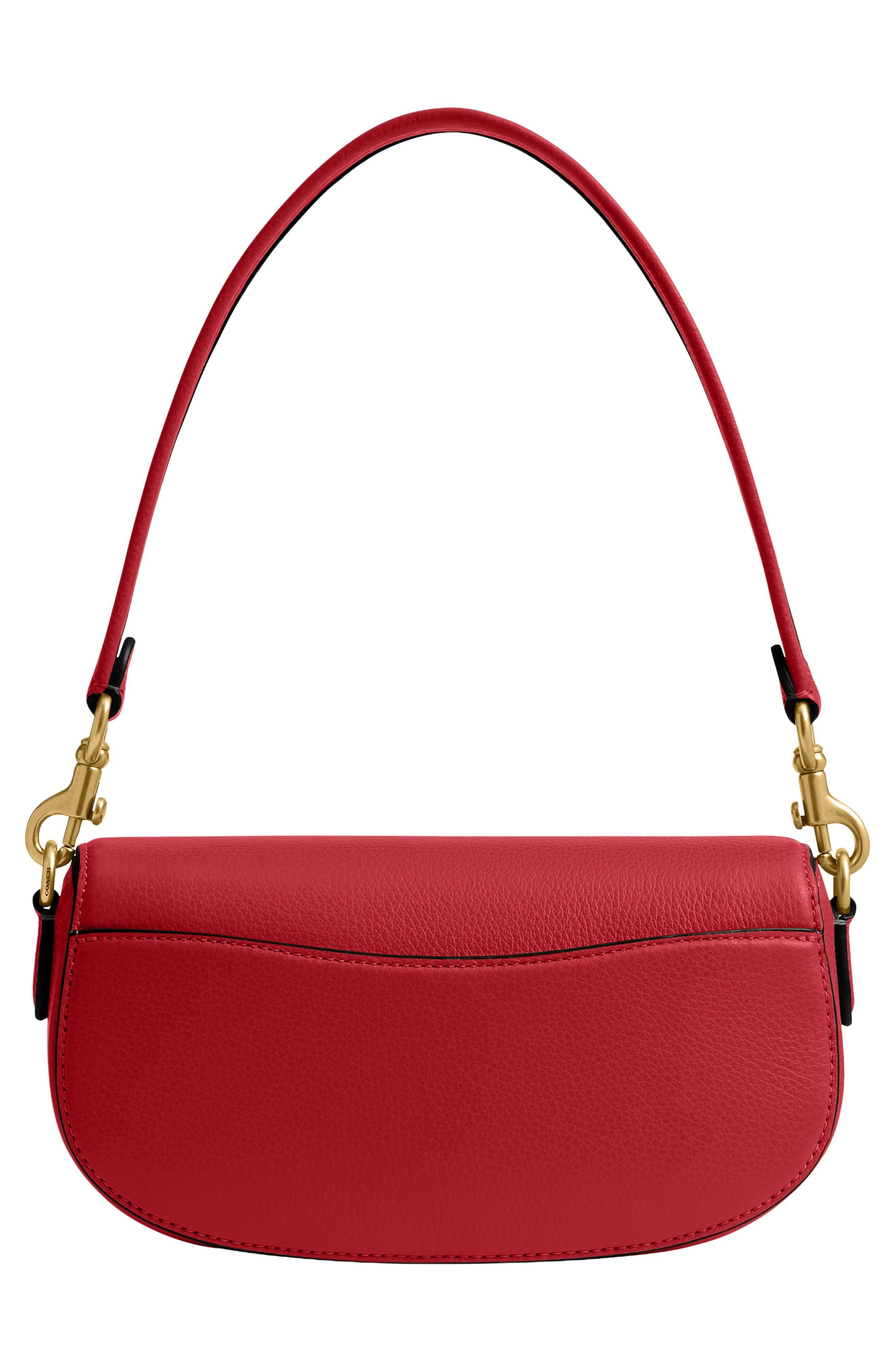 Pebbled Crossbody Bag (Nordstrom Exclusive), Alternate, color, POPPY