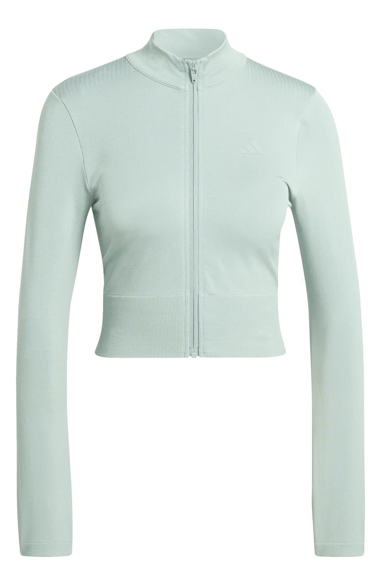 adidas Knit Training Jacket, Alternate, color, Wonder Sage