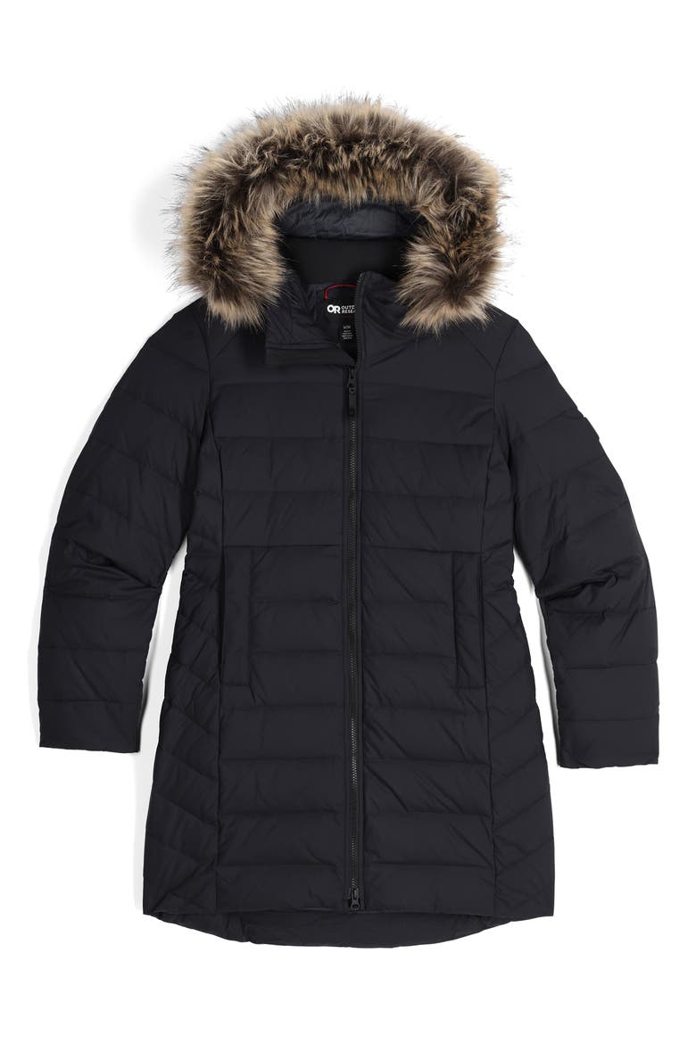 Lux 700 Fill Power Down Parka, Main, color, BLACK