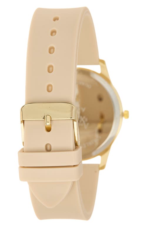American Exchange Silicone Strap Watch & Assorted Bracelets Set, 38mm In Sand