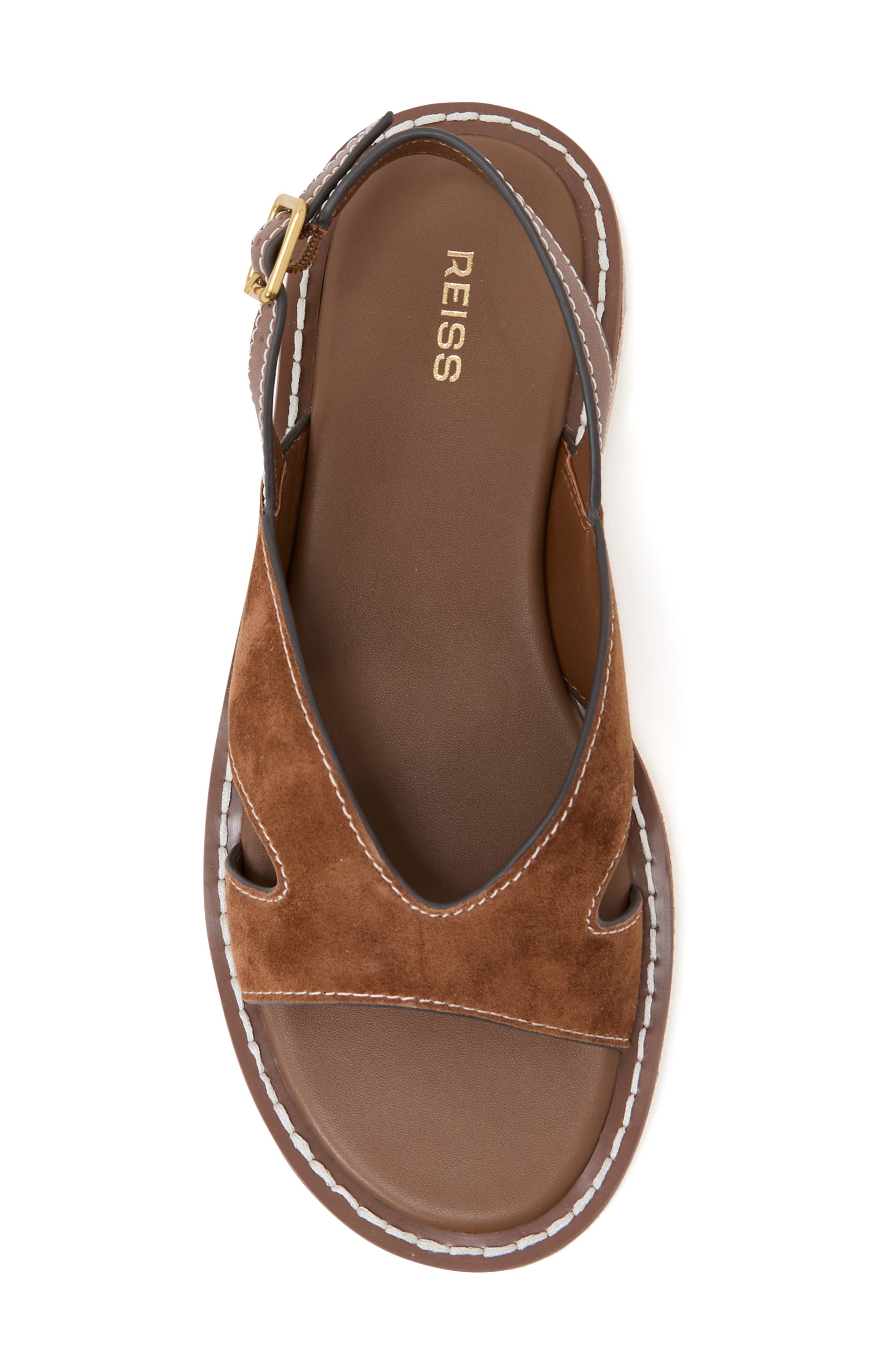 Reiss Rhia Espadrille Slingback Sandal, Alternate, color, Tan
