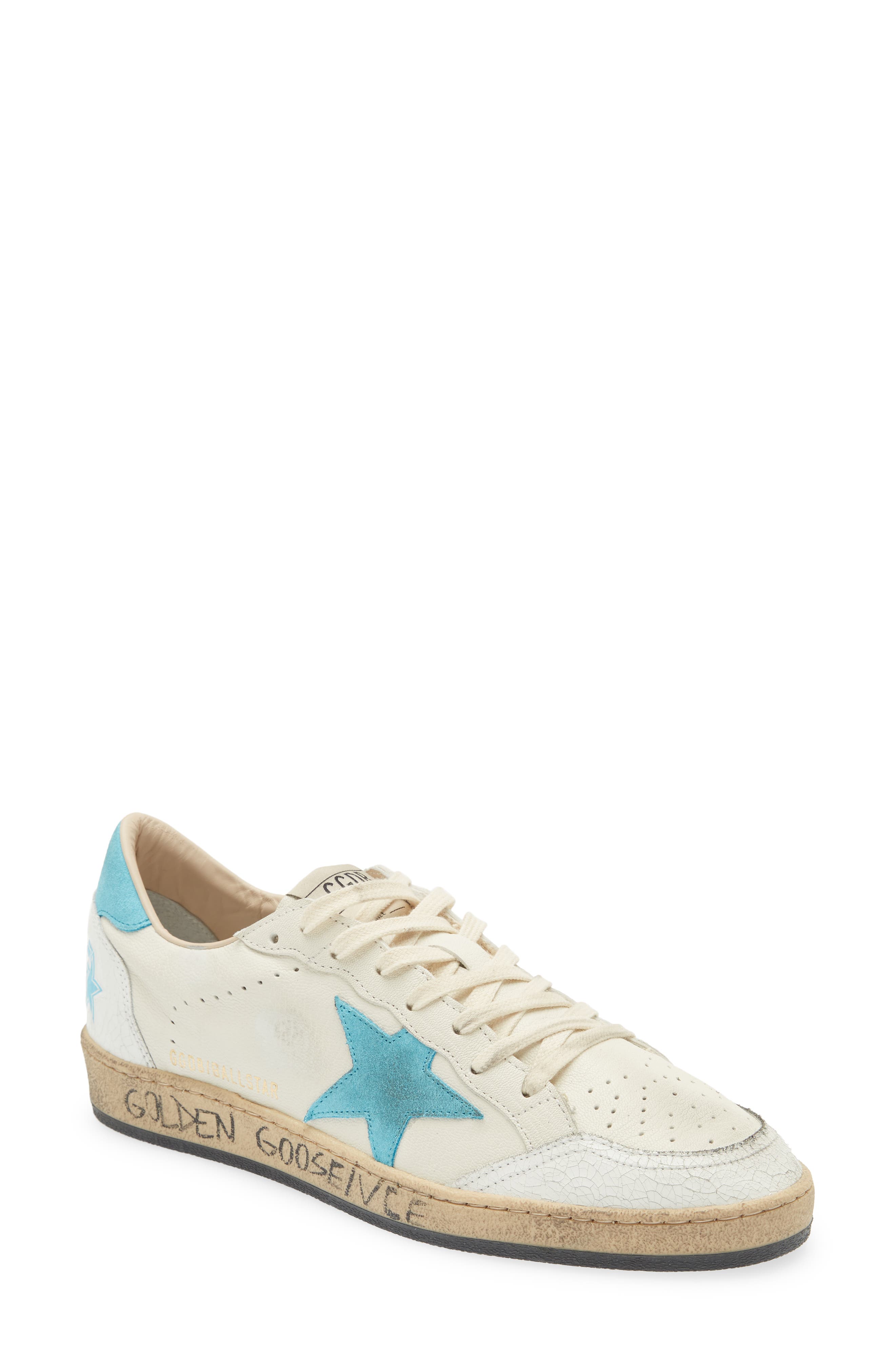 Golden Goose Ball Star Leather Low Top Sneaker, Main, color, 