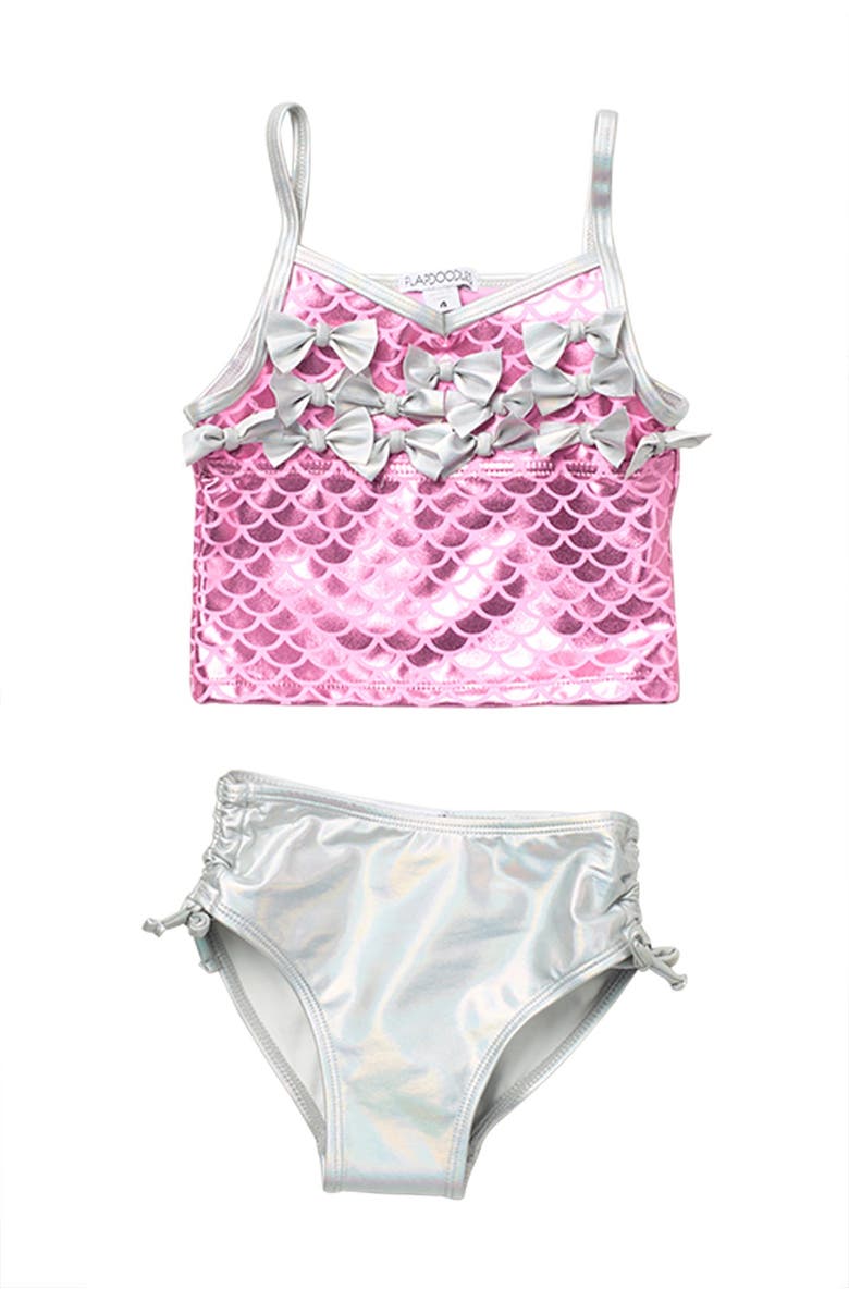 Flapdoodles Mermaid Scales 2-Piece Swimsuit, Main, color, 