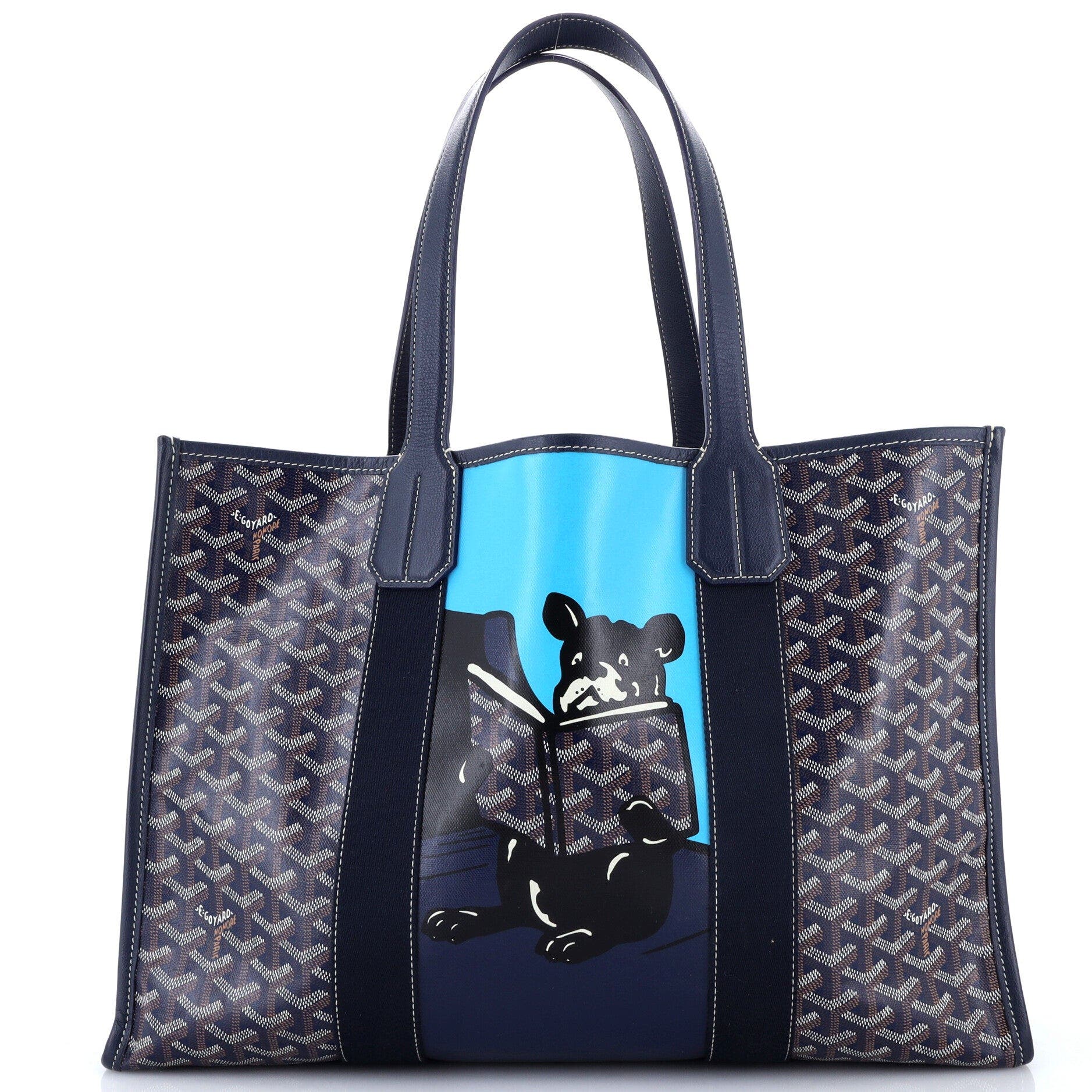 Villette Tote Printed Coated Canvas MM, Main, color, Blue