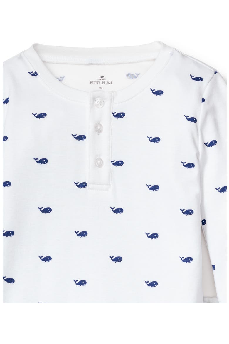 Kids' Print Fitted Two-Piece Pima Cotton Pajamas, Alternate, color, WHITE