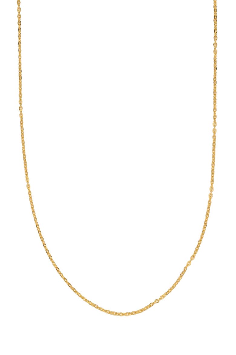 Adjustable Flat Cable Chain, Main, color, Gold Filled