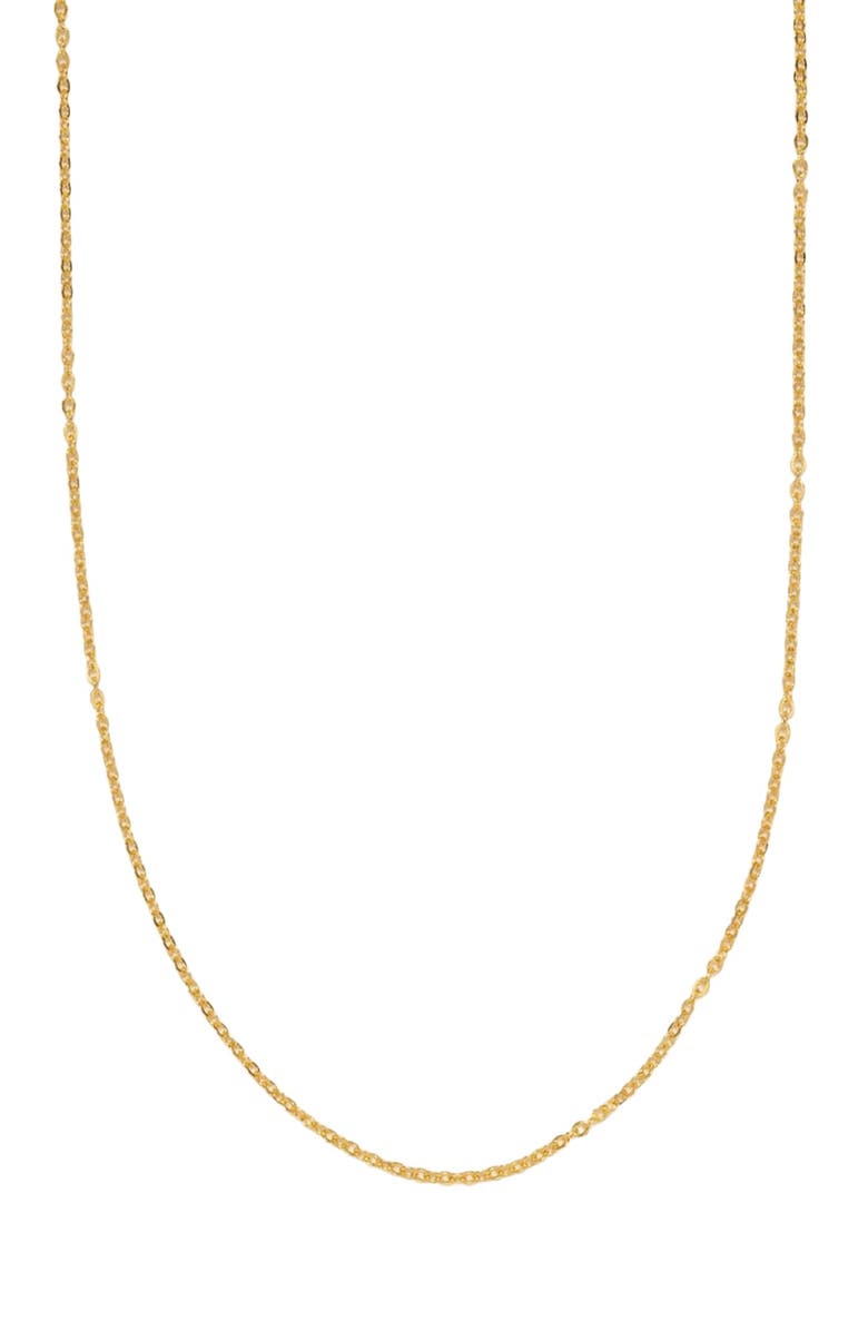 MADE BY MARY Adjustable Flat Cable Chain, Main, color, Gold Filled