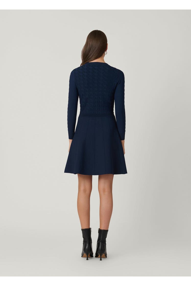 Elliot Cable Texture Knit Dress, Alternate, color, Navy
