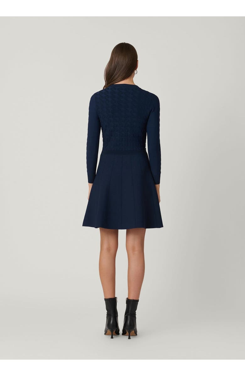 Shoshanna Elliot Cable Texture Knit Dress, Alternate, color, Navy