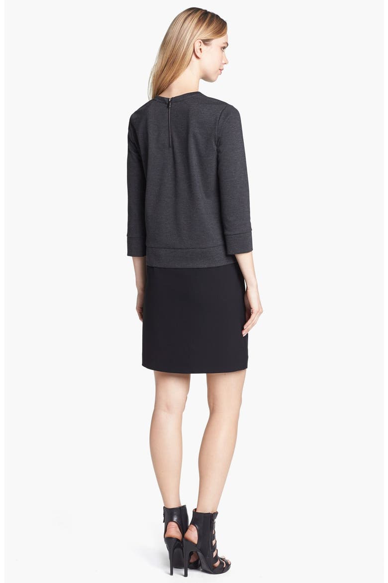 Ponte Knit Top, Alternate, color, DARK HEATHER GREY