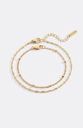 Mint & Lily Singapore Twist and Satellite Chain Bracelet Bundle