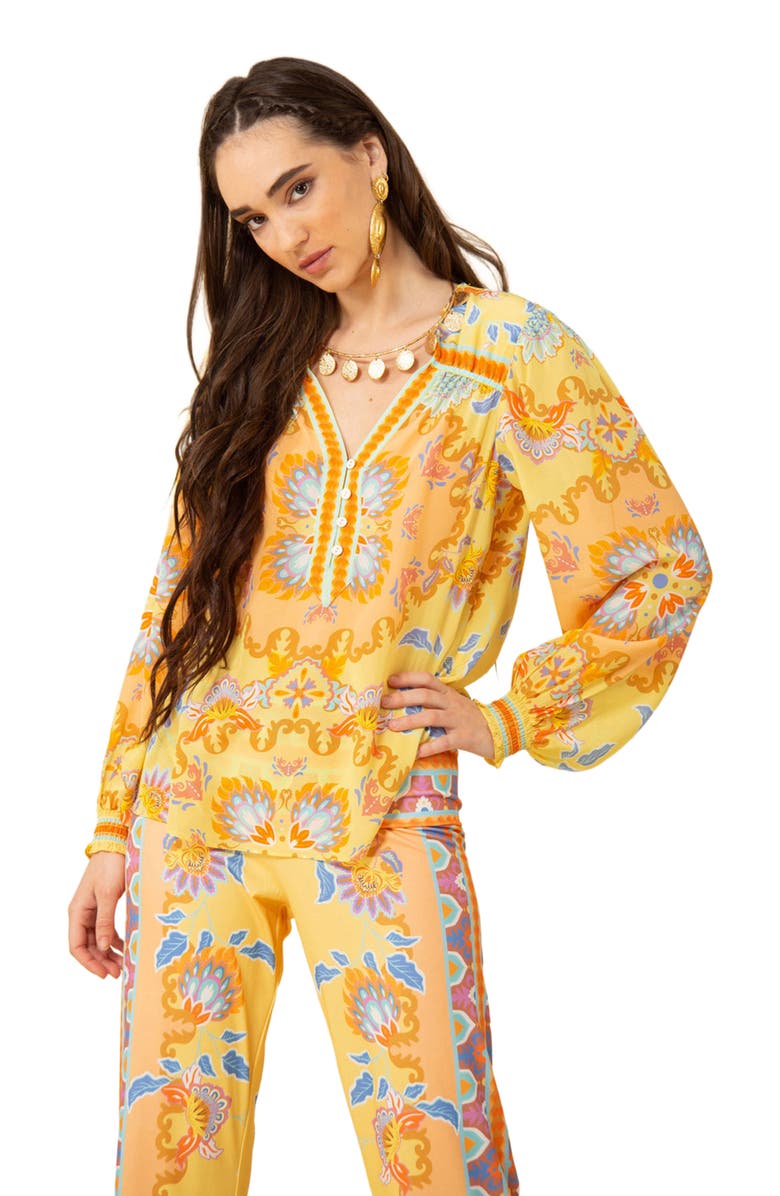 Hale Bob Leilani Silk Top, Alternate, color, 