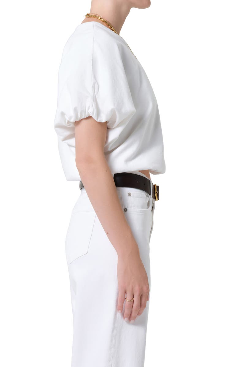 Citizens of Humanity Gia Bubble Crop Top, Alternate, color, Soft White Off White