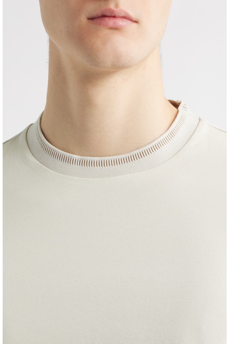 Tessler Tipped Cotton Crewneck T-Shirt, Alternate, color, WHITE